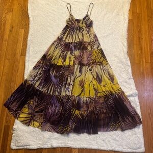 Jean Paul Gaultier Yellow and Purple Maxi Dress